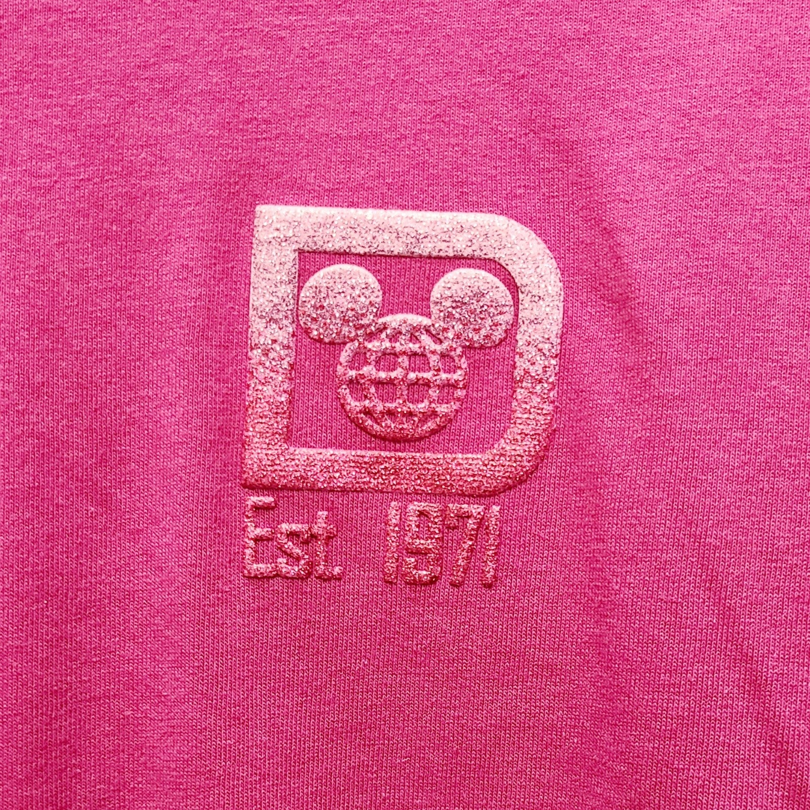 LARGE Disney Parks Walt Disney World Orchid Hot Pink Magenta Spirit Jersey Adult