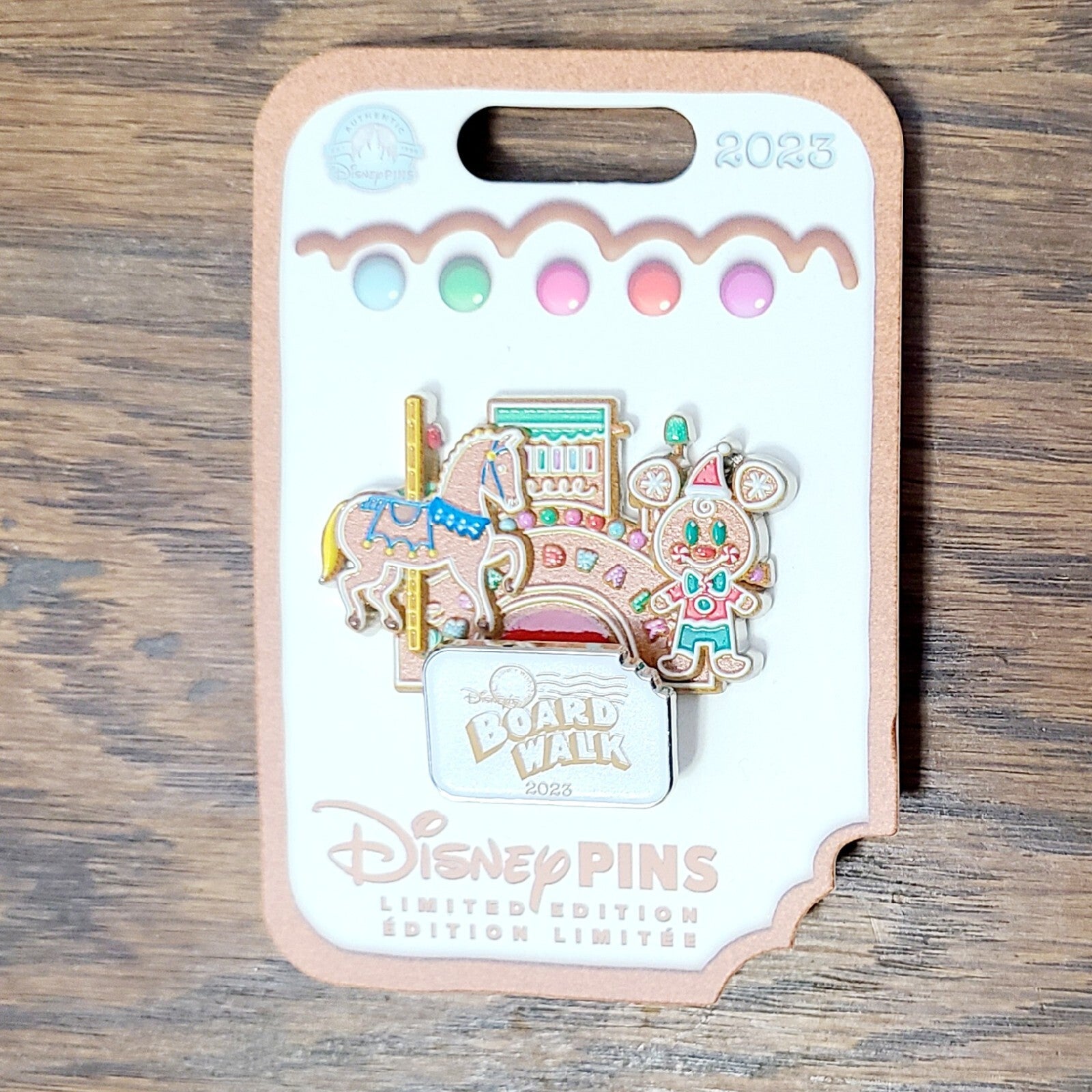 NEW 2023 Disney Parks Christmas Gingerbread Boardwalk Resort LE Pin Mickey Mouse