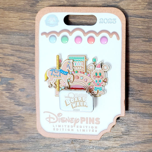 NEW 2023 Disney Parks Christmas Gingerbread Boardwalk Resort LE Pin Mickey Mouse