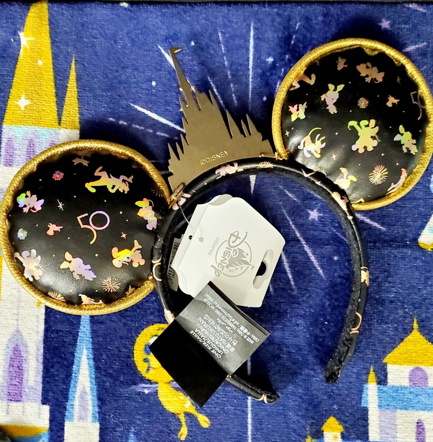 NEW Walt Disney World Park 50th Anniversary GRAND FINALE Ear Headband Adults NWT
