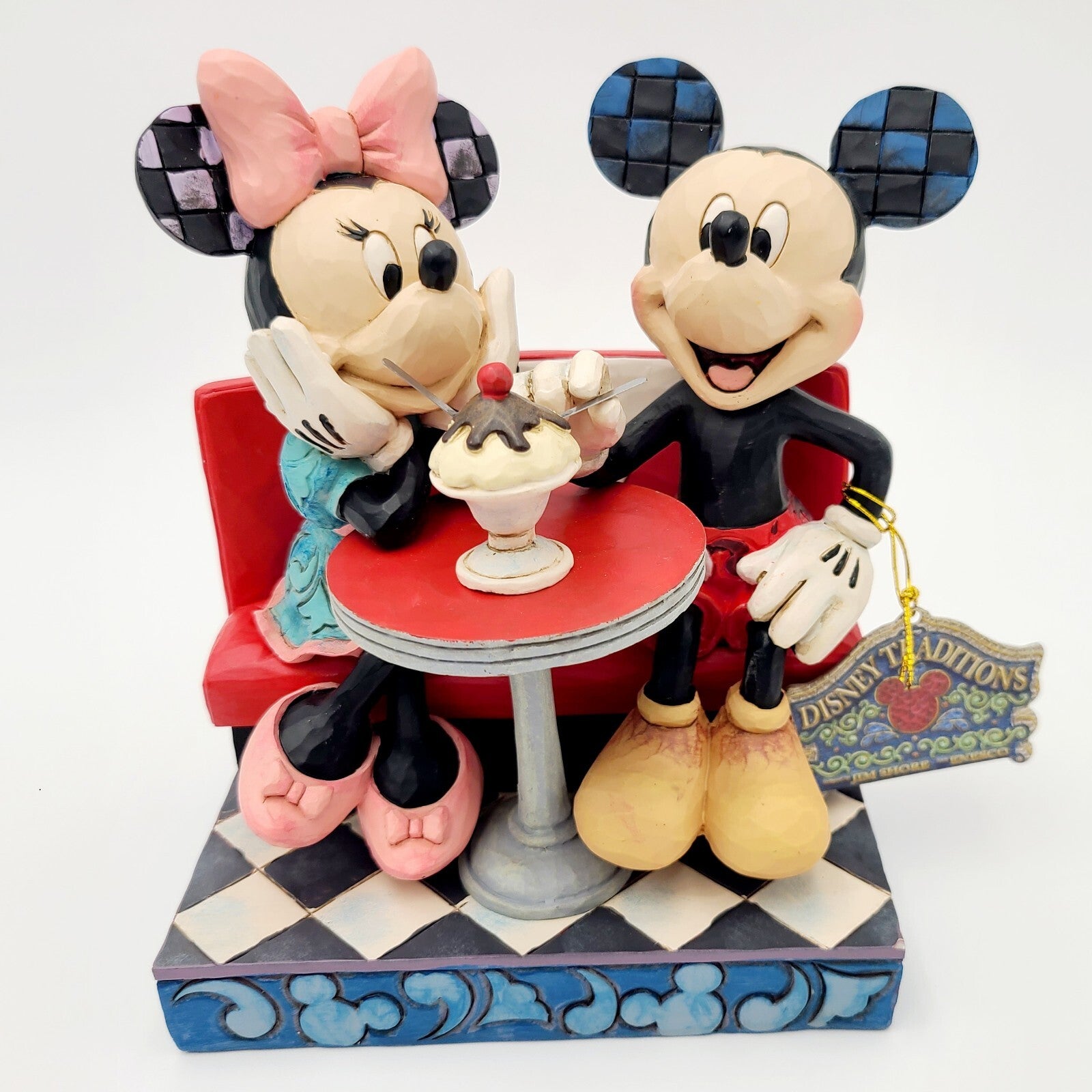 NEW Disney Park Traditions Jim Shore Mickey Minnie Mouse Soda Shop Love Flavors