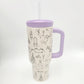 Disney Parks Princess Travel Tumbler Belle Ariel Castle Slipper W/ Straw 40 OZ.