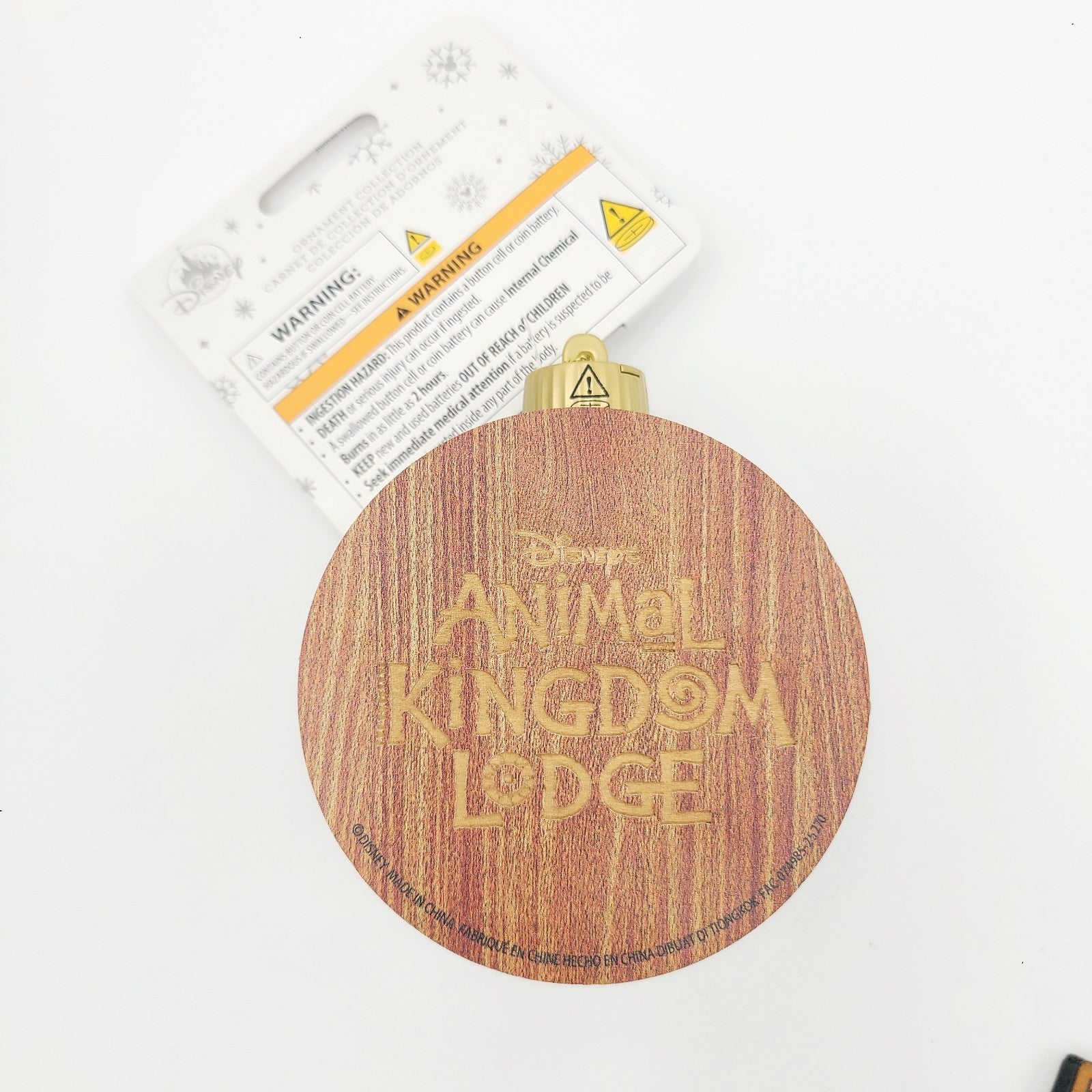 LIGHT UP Disney Park Animal Kingdom Lodge Resort Mickey Mouse Christmas Ornament