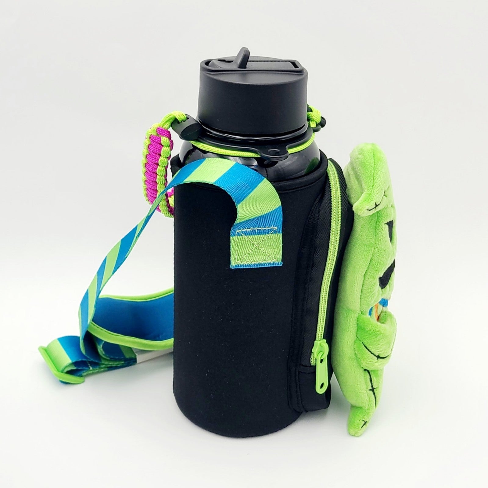 Disney Park Oogie Boogie Water Bottle & Drink Carrier Holder Crossbody Strap NBC