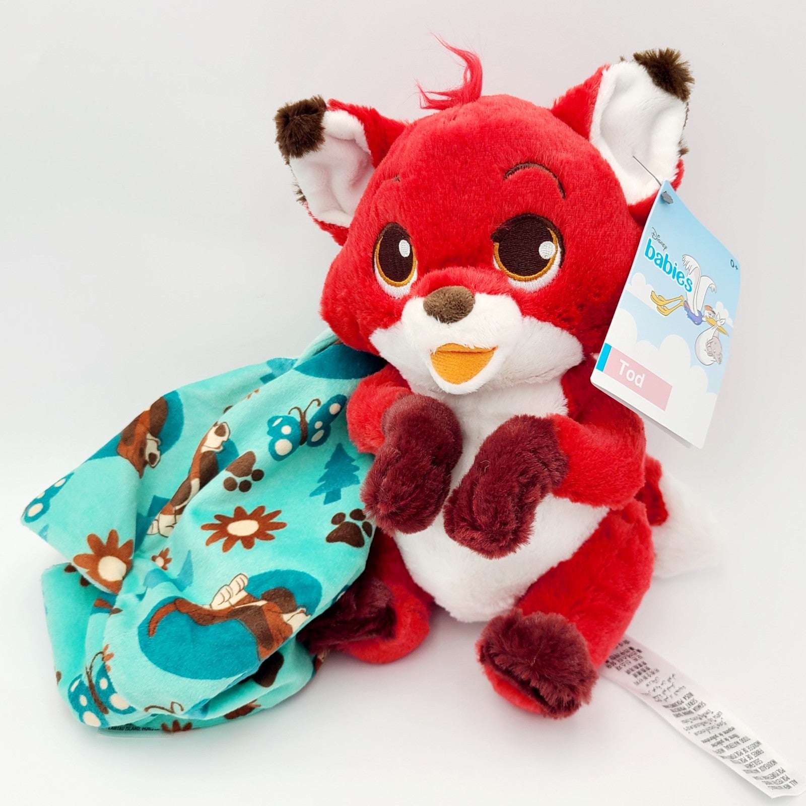 Walt Disney World Parks Babies Baby Tod Fox & The Hound Blanket Pouch Plush NEW