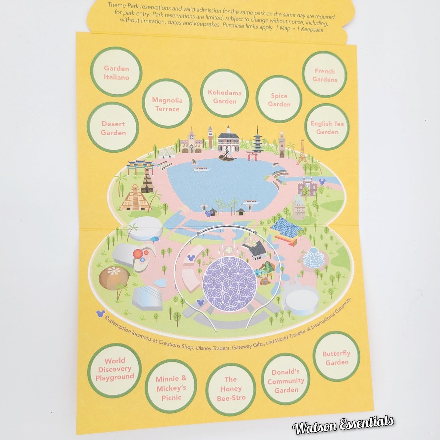 Disney Park 2026 Epcot Flower Garden Scavenger Map Spike's Pollen-Nation Explore