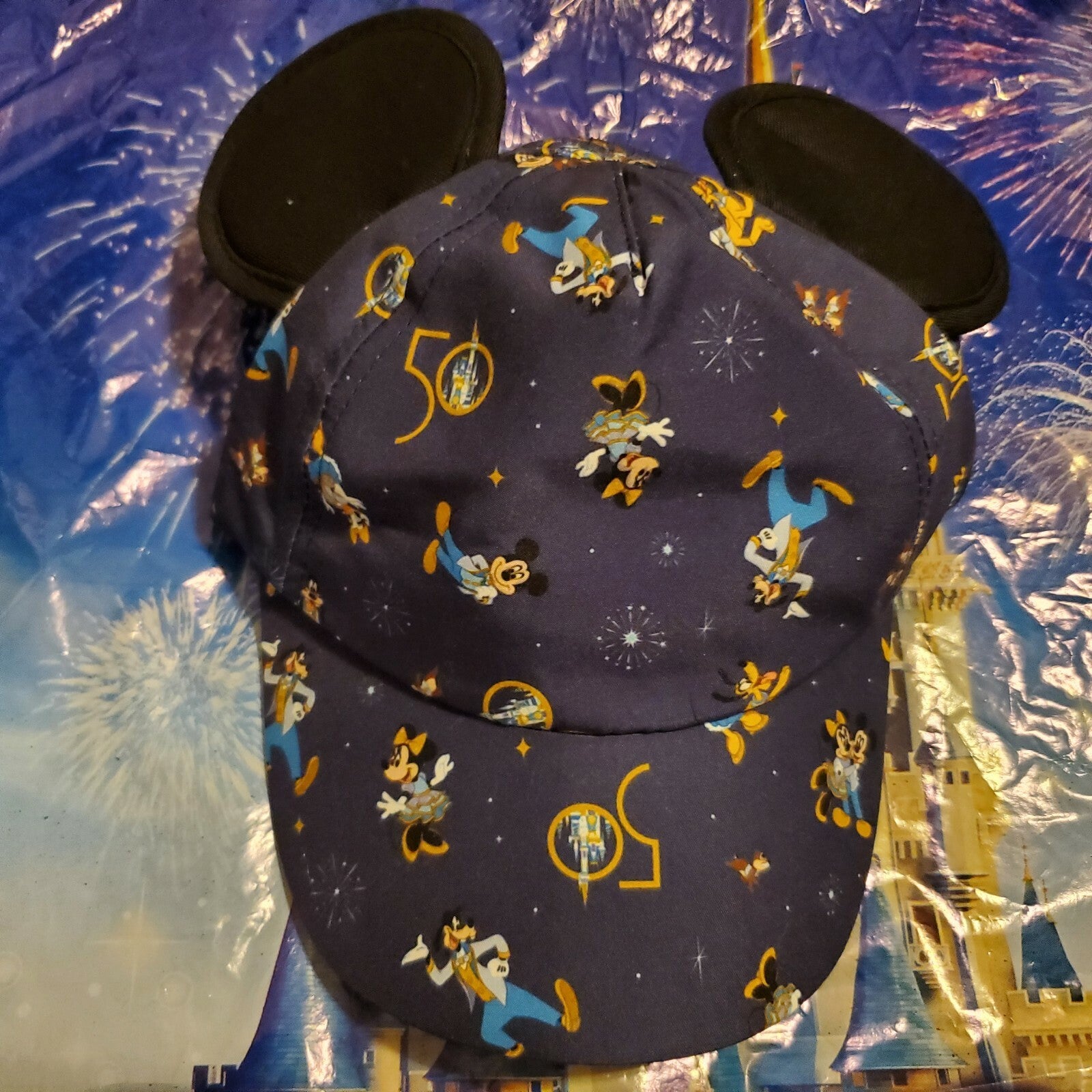 *Toddler Baseball Hat w/ Ears* 2021 Walt Disney World Parks 50th Anniv Mickey 