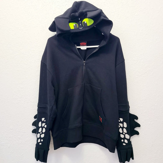 LARGE Universal Epic How Train Dragon Toothless Zipper Hoodie Hooded Sweatshirt