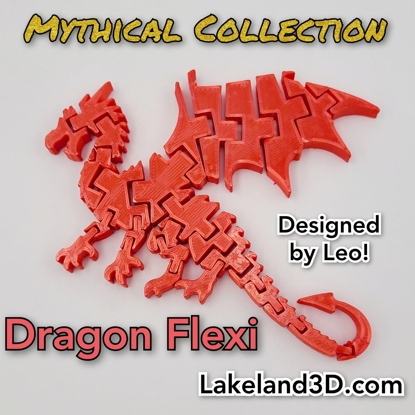 *Unicorn & Dragon* 3D Printed Flexi Fidget Toy Decor Gift Decoration Lakeland3D