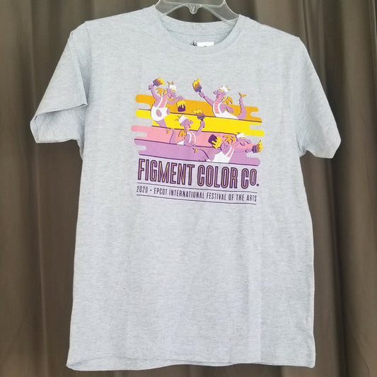 Youth Large Epcot 2020 Festival of the Arts Figment Color T-Shirt Disney Parks