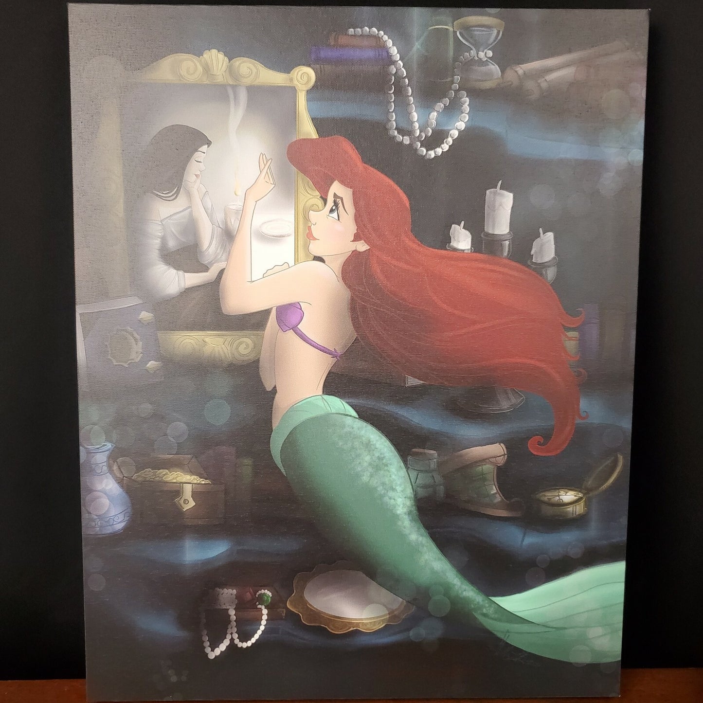 Disney Fan Art of Heather L. Bean 16"x20" Canvas The Flame Mermaid Ariel Digital