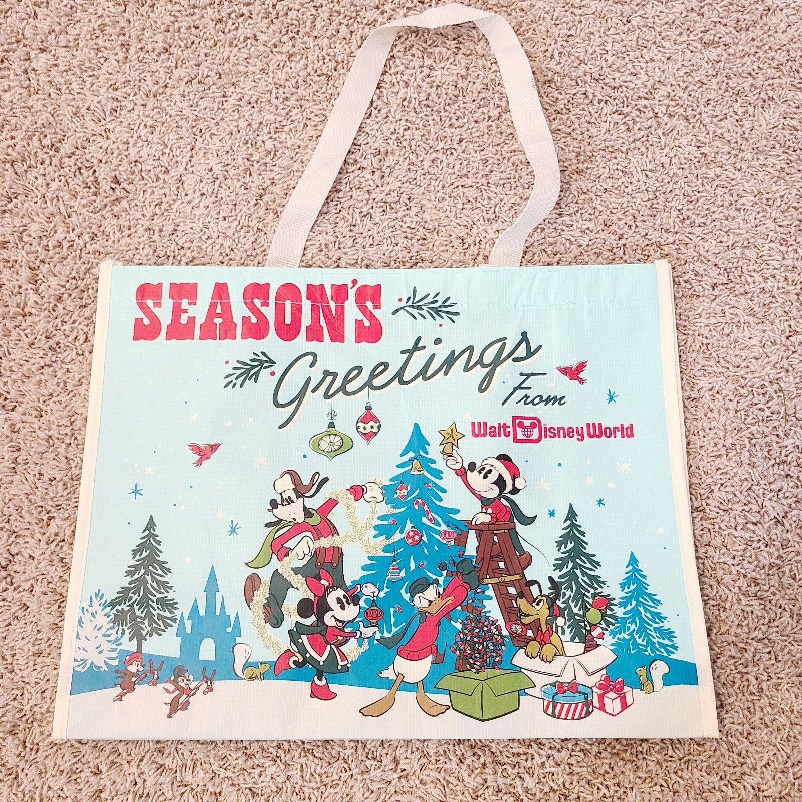 Disney Parks Seasons Greetings From Walt Disney World Reusable Tote Bag Mickey