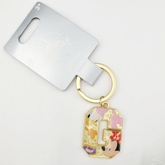 *Letter G Keychain* Disney World Parks Minnie Daisy Metal Castle Honey Ice Cream