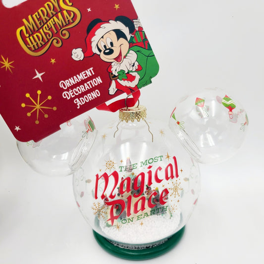 Walt Disney World Most Magical Castle Christmas Holiday 2025 Glass Ornament NEW!