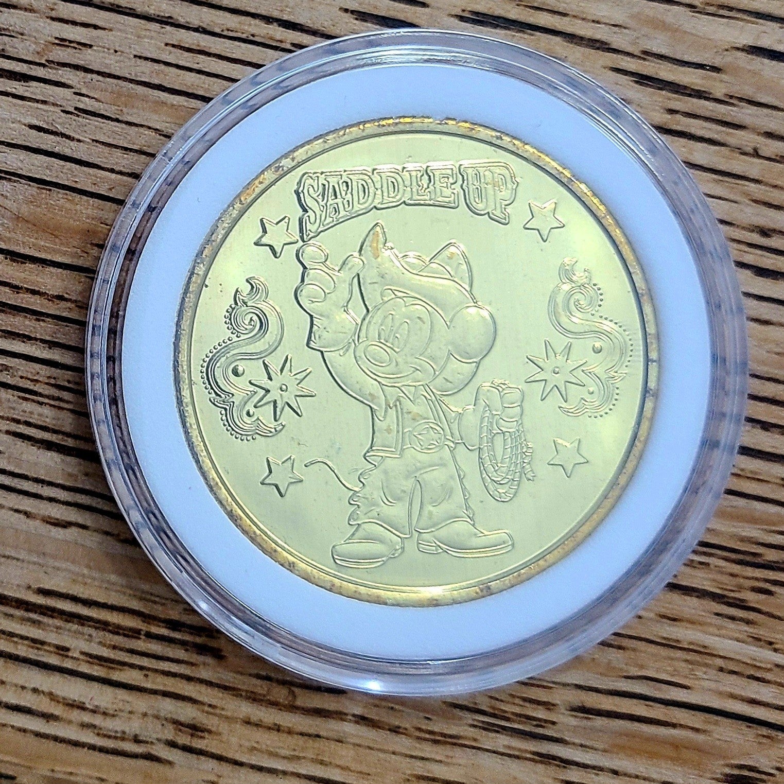 *2024 Cowboy Mickey Coin* Walt Disney World Park Golden Color Metal Medallion