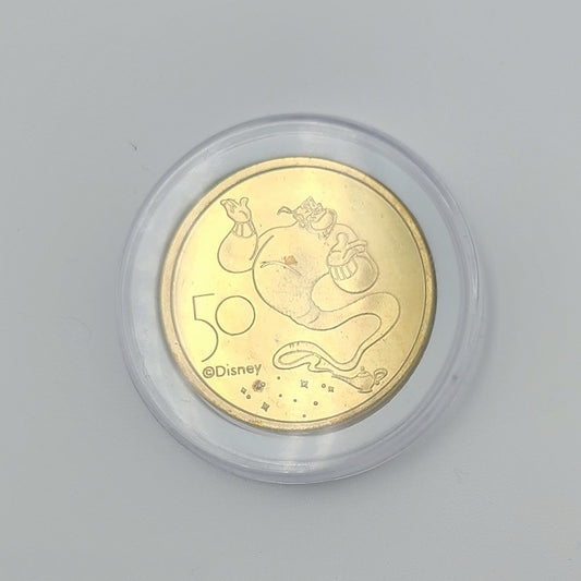 *Genie Coin* Walt Disney World Park 50th Anniv Commemorative in case Aladdin 