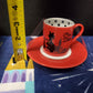 Disney Park EPCOT Italy World Showcase Minnie Ciao Bella Espresso Cup Saucer Set