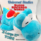 LARGE Yoshi Nintendo World Sleeping Plush Cushion Pillow Blue Universal Epic 37"