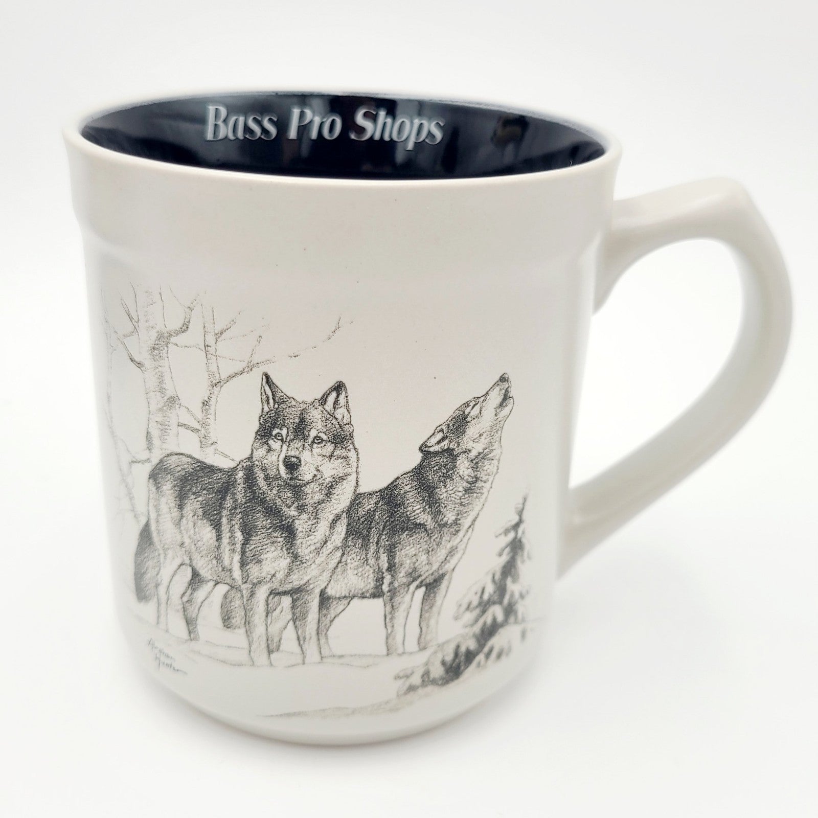 Bass Pro Shops Wolf Mug Hunting, Wolves in the Forest Nature Art 16 fl oz Coffee
