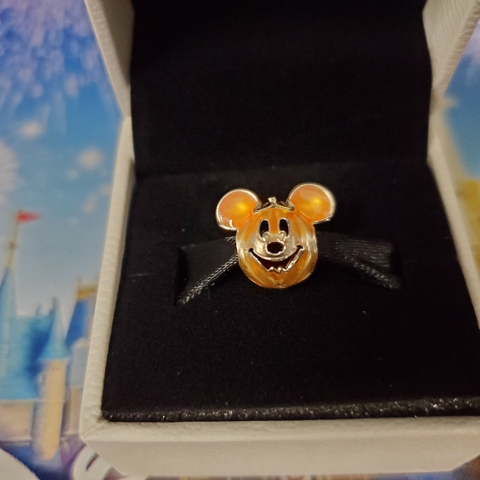 *Pandora Pumpkin* Disney World Parks Charm Mickey Mouse BOO WDW Orange Halloween