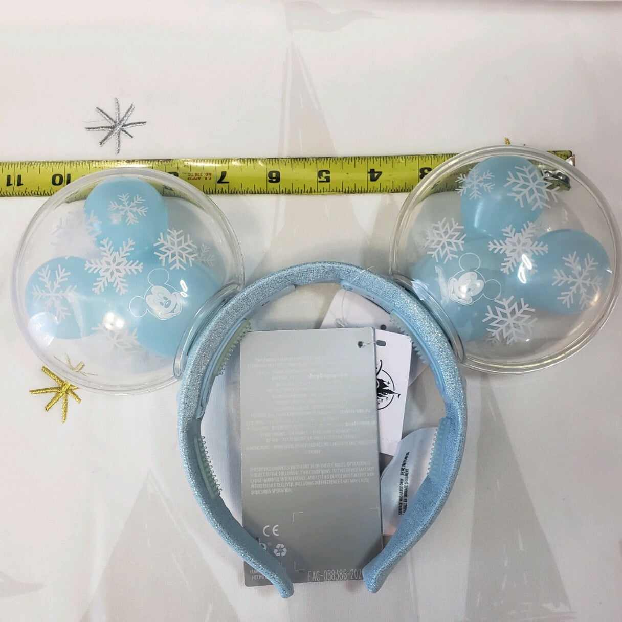 2020 Disney Parks Christmas Mickey Snowflake Light Up Balloons Ears Headband