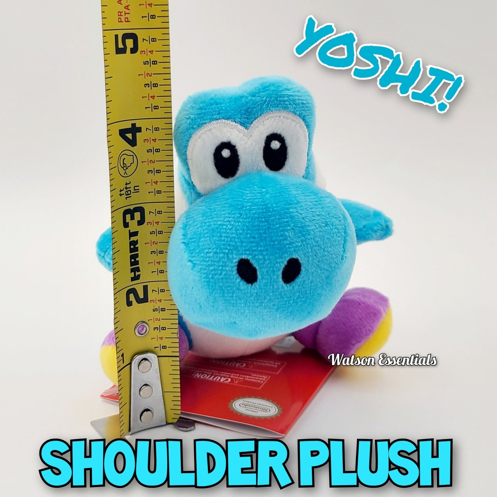 Epic Universal Studios Super Nintendo World BLUE Yoshi 5" Shoulder Magnet Plush