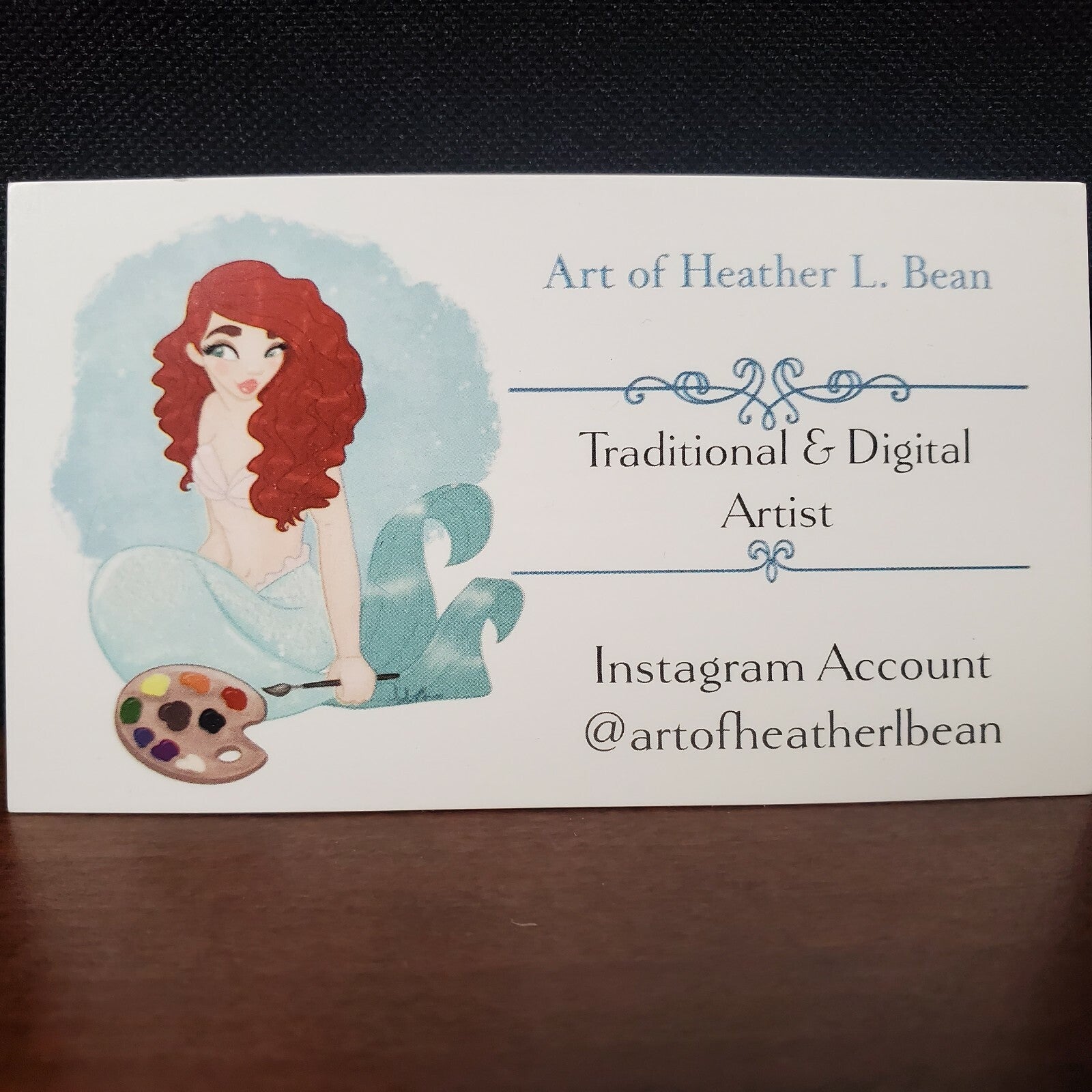 Disney Fan Art of Heather L. Bean 16"x20" Canvas The Flame Mermaid Ariel Digital