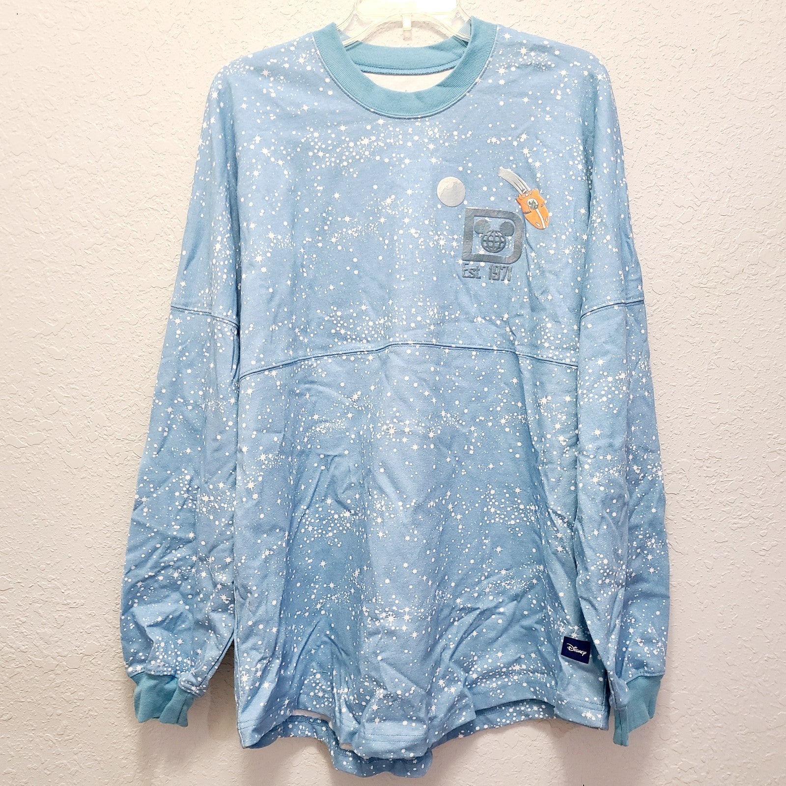 LARGE Walt Disney World Parks Magic Kingdom Tomorrowland Spirit Jersey TRON New