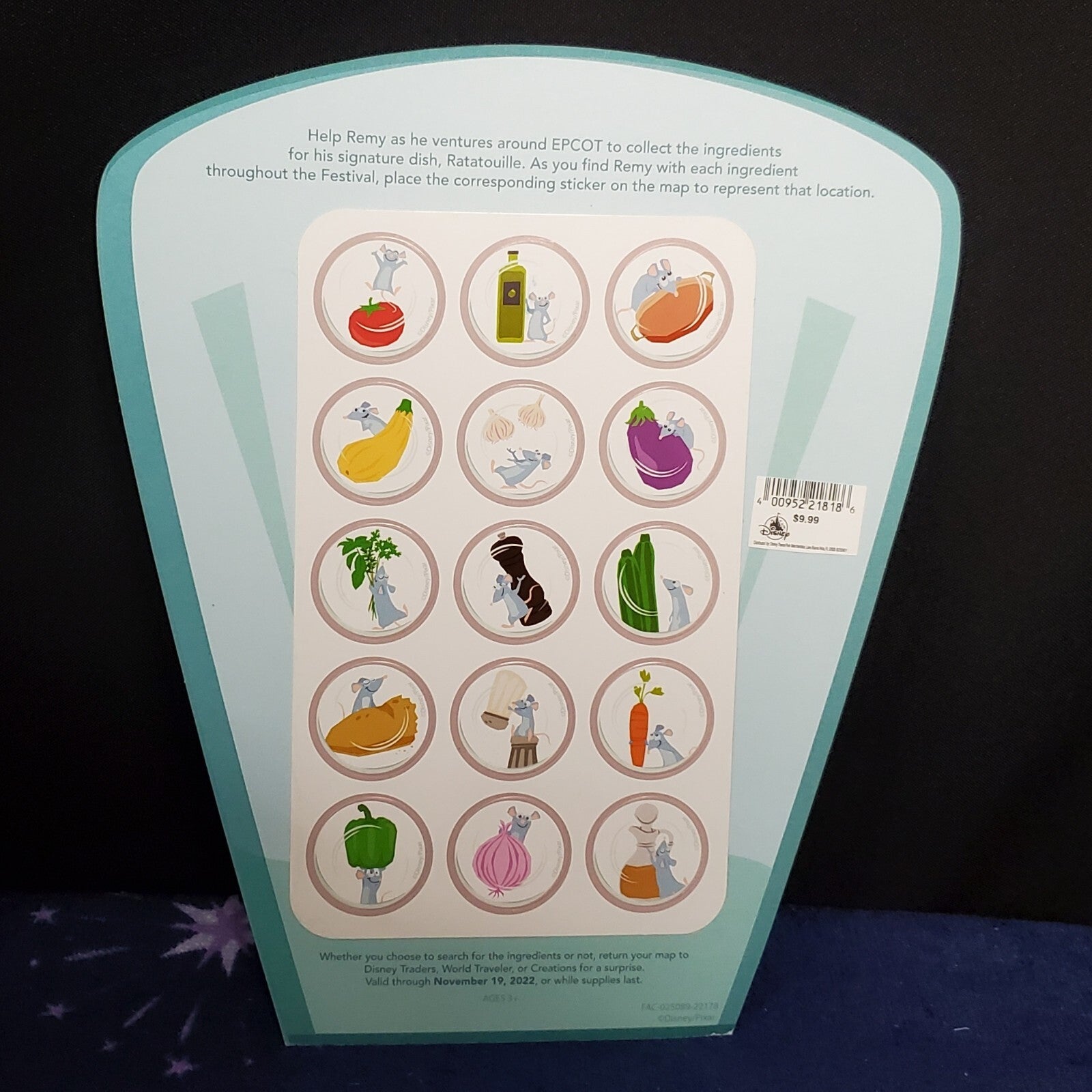 *Figment Cup & Map* Disney Parks 2022 EPCOT Food & Wine Festival Scavenger Hunt