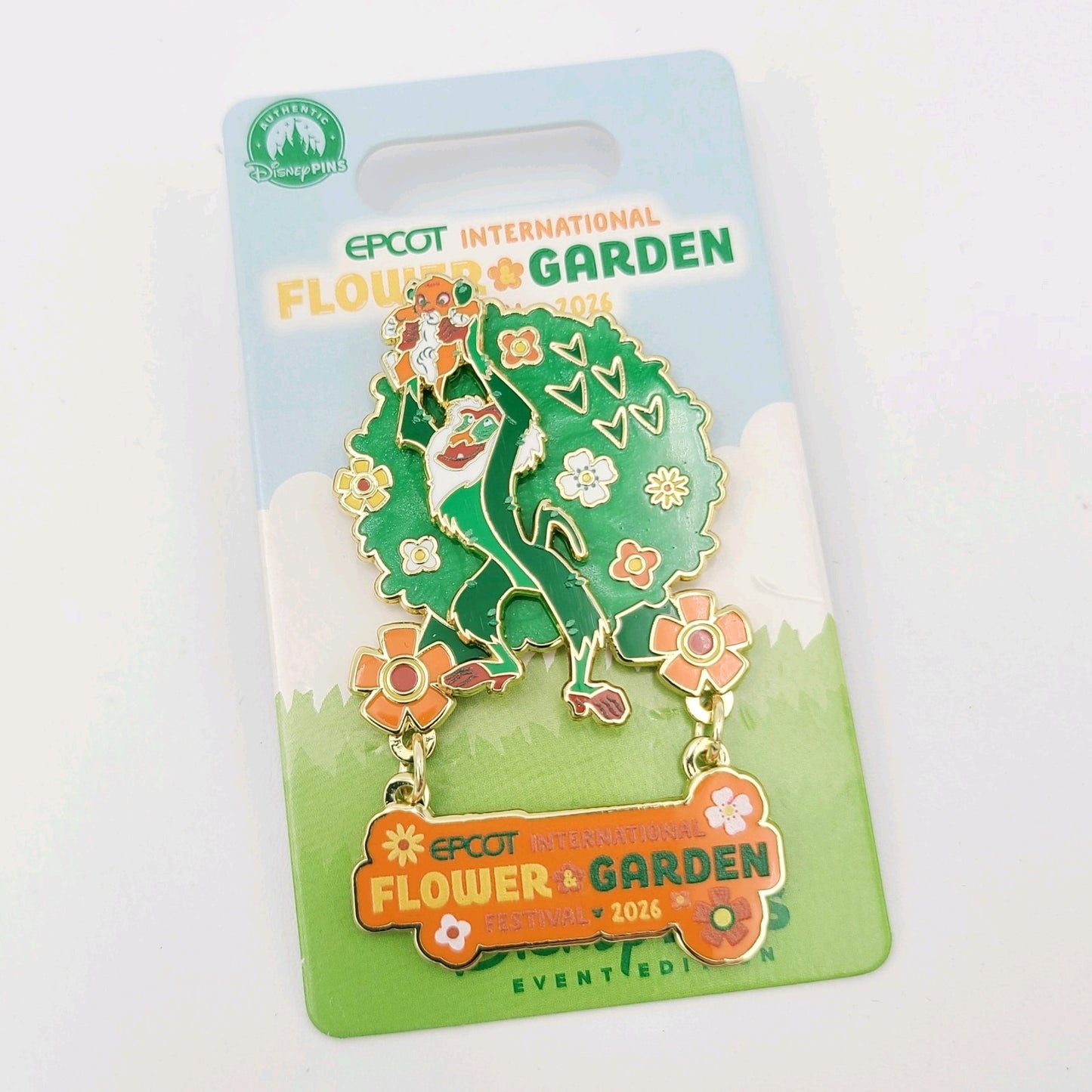 *10 Pin Set* Disney Parks Epcot Flower Garden 2026 Orange Figment Mickey Topiary