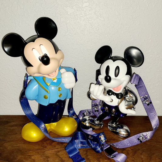 Walt Disney World Park 50th Anniversary Popcorn Bucket & 100 Years Mickey Sipper