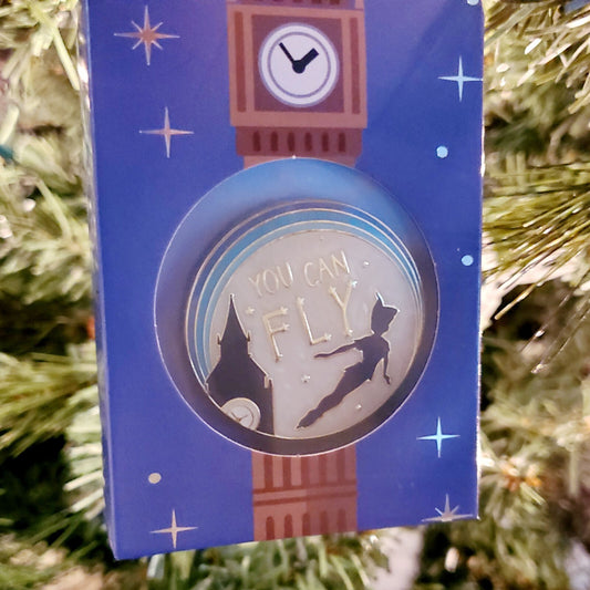 *Ornament Box & Pin* Disney Parks Peter Pan You Can Fly 2021 Christmas Holiday