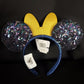 2021 Walt Disney World Parks 50th Anniversary blue Sequin Minnie Mouse Ears NEW