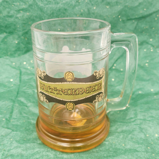 NEW Universal Studios Harry Potter Butterbeer 15 oz Glass Stein Cup 5.25" Mug