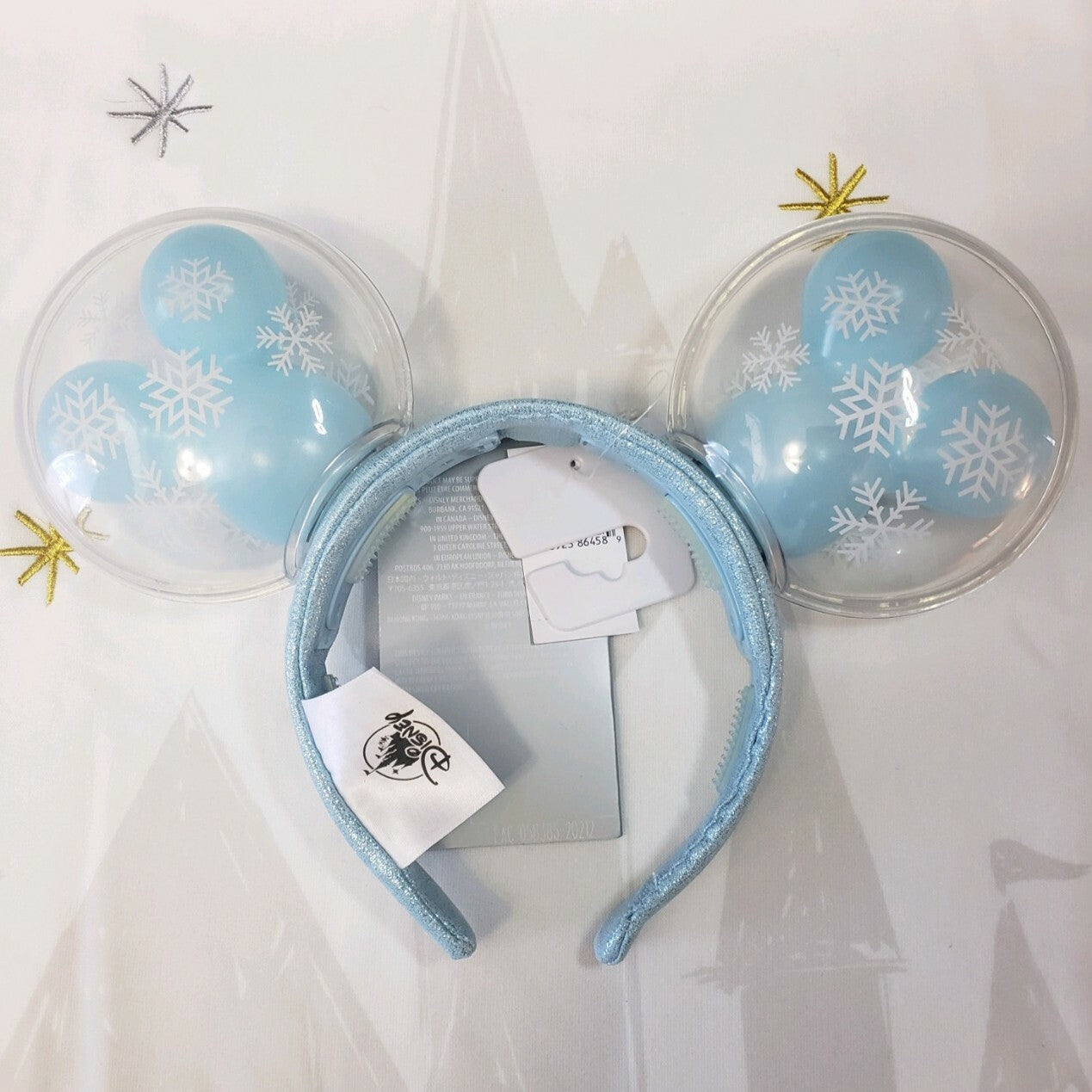2020 Disney Parks Christmas Mickey Snowflake Light Up Balloons Ears Headband
