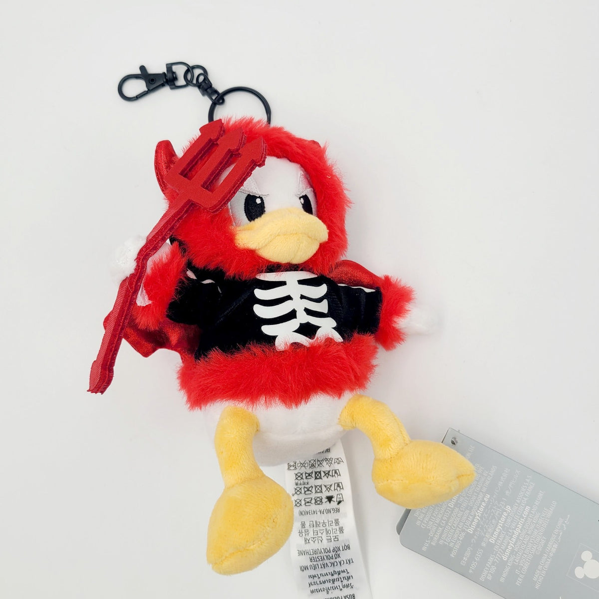 2026 Disney World Parks Donald Duck Devil Halloween Plush Bag Charm Keychain New