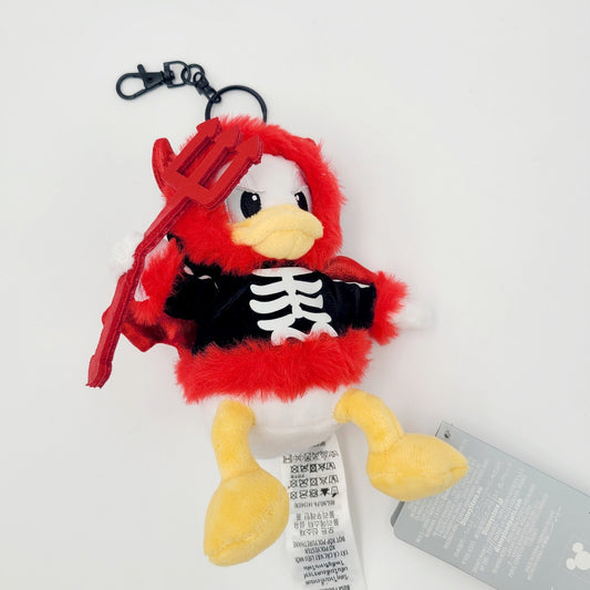 2026 Disney World Parks Donald Duck Devil Halloween Plush Bag Charm Keychain New