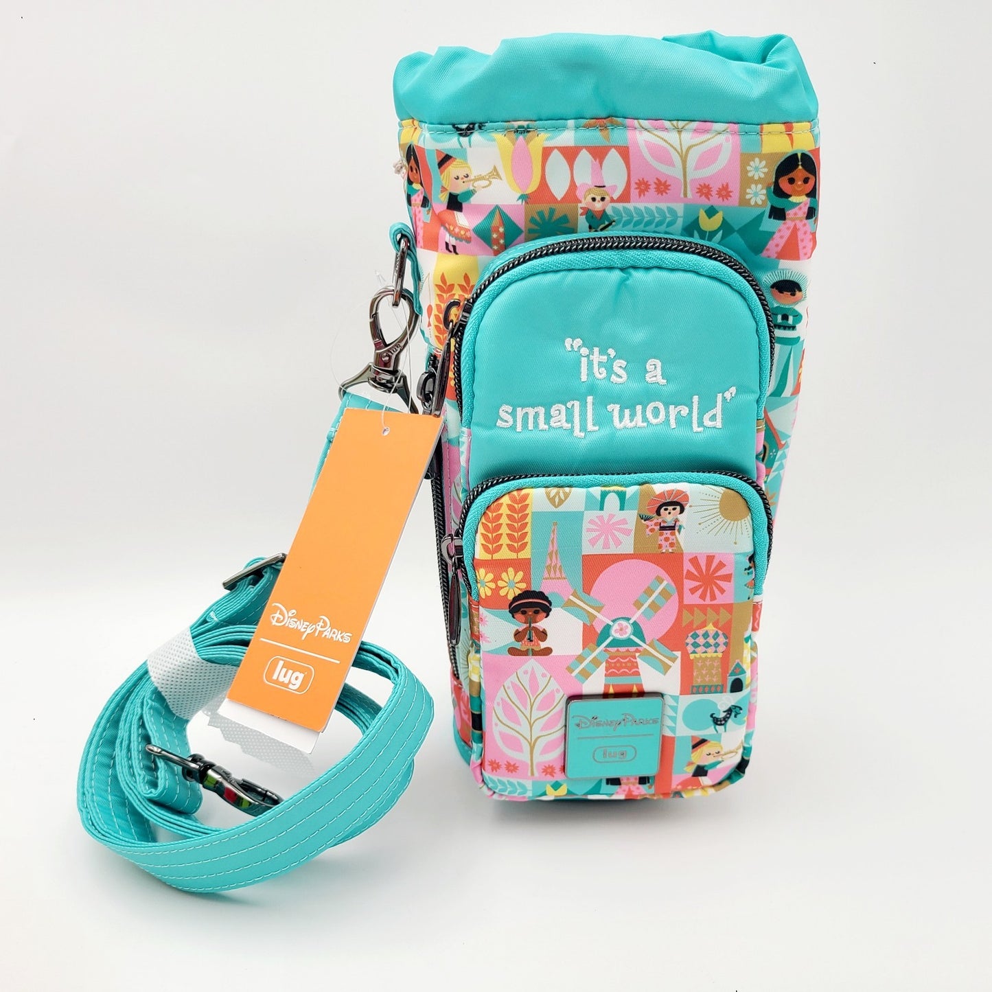Walt Disney World Park It’s A Small World LUG Bottle Holder Bag & 50th Ears SET