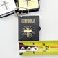 *12 TOTAL Keychain Bible* 4x Gold Silver Black Paper Pendant Holy Religious