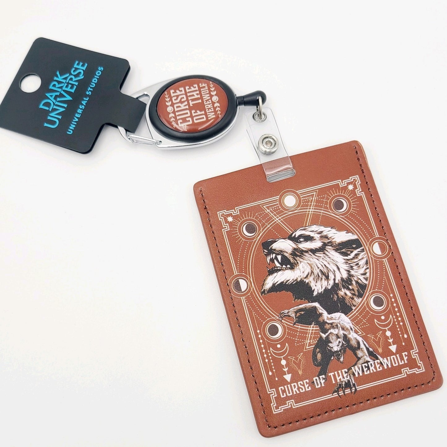 Universal Studios EPIC Dark Universe Curse Of The Werewolf Brown ID Badge Reel