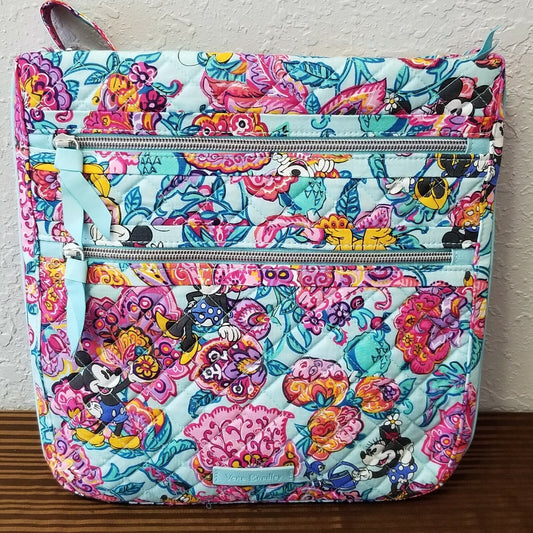 *Actual Bag* Vera Bradley Disney Mickey's Colorful Garden Hipster Bag Minnie New