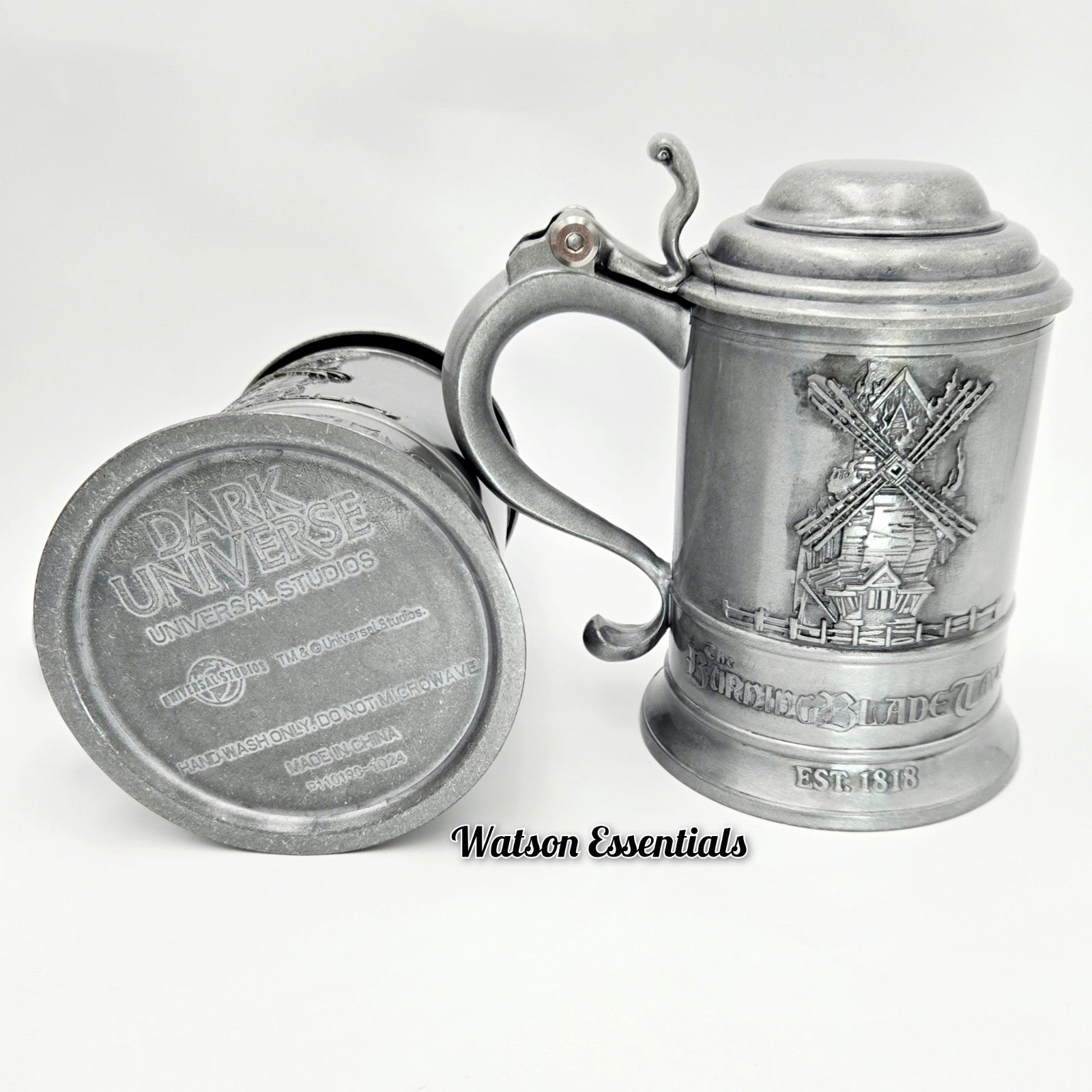 (1) Metal Stein EPIC Dark Universe Darkmoor Burning Blade Tavern Beer Universal