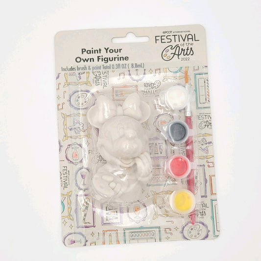NEW Disney Parks 2022 EPCOT Festival of the Arts Brush Paint Figure Minnie Mouse