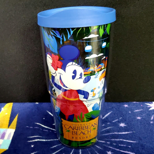 2022 Disney Parks Caribbean Beach Resort Tervis Tumbler Cup 24oz. Mickey Minnie