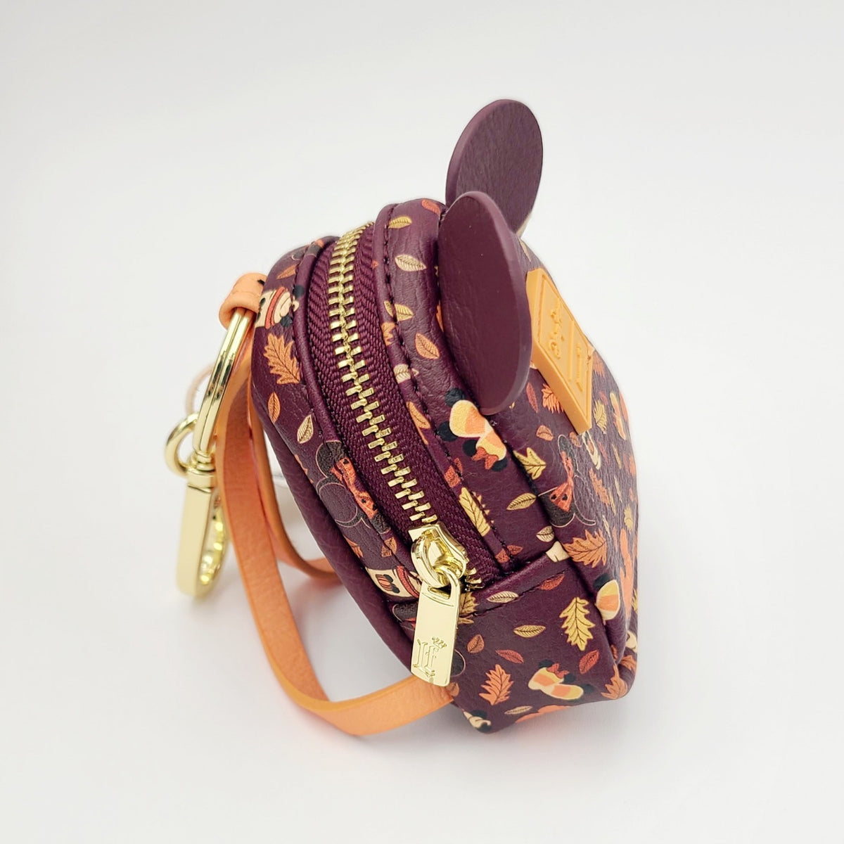 2026 Disney Parks Loungefly Minnie Fall Autumn Corduroy Mini Backpack & Keychain