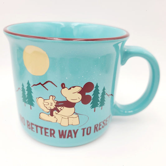 Walt Disney World Parks Mickey Mouse ''No Better Way to Reset'' Coffee Mug NEW