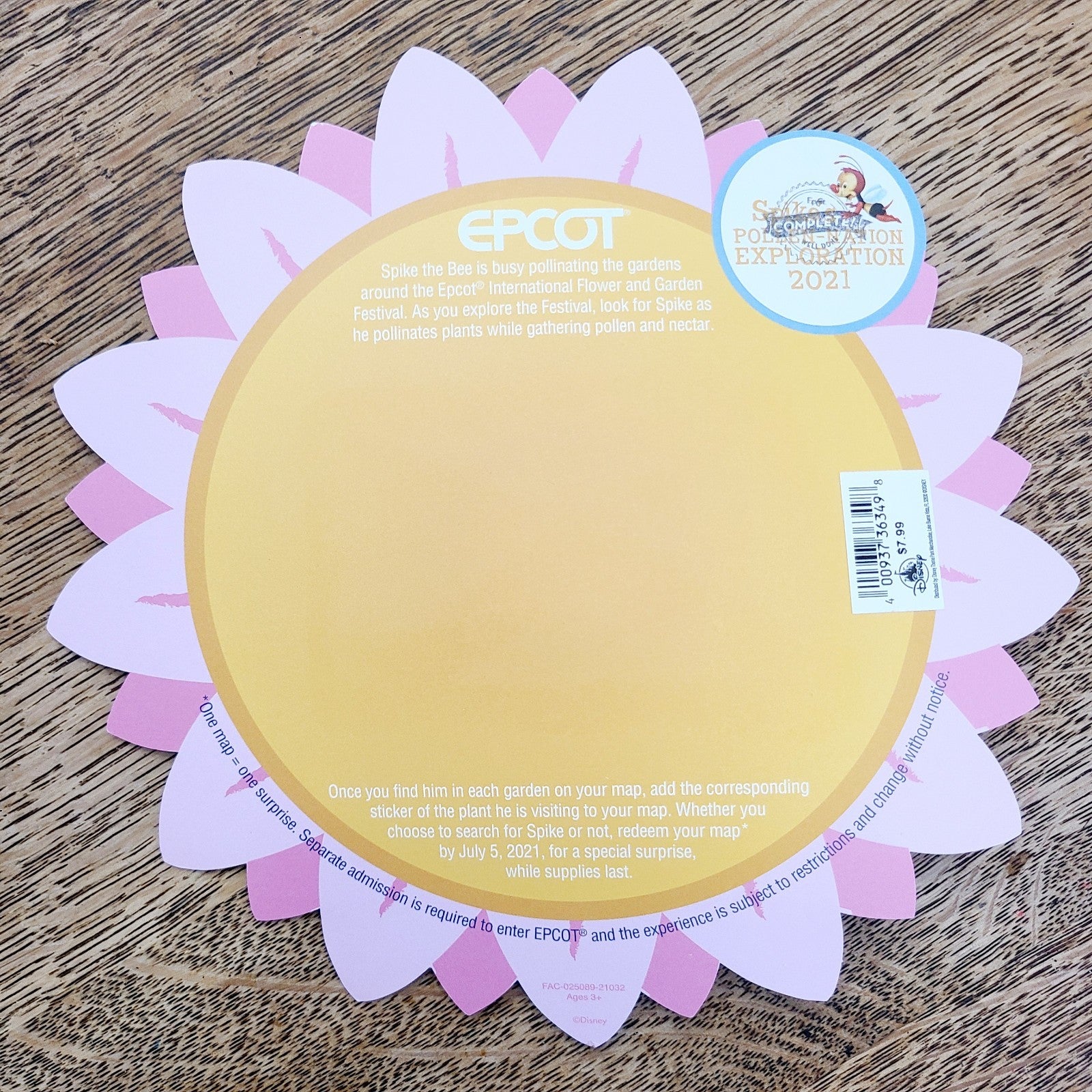 2021 Disney EPCOT Flower & Garden Spike's Pollen Nation Scavenger Map & Stickers