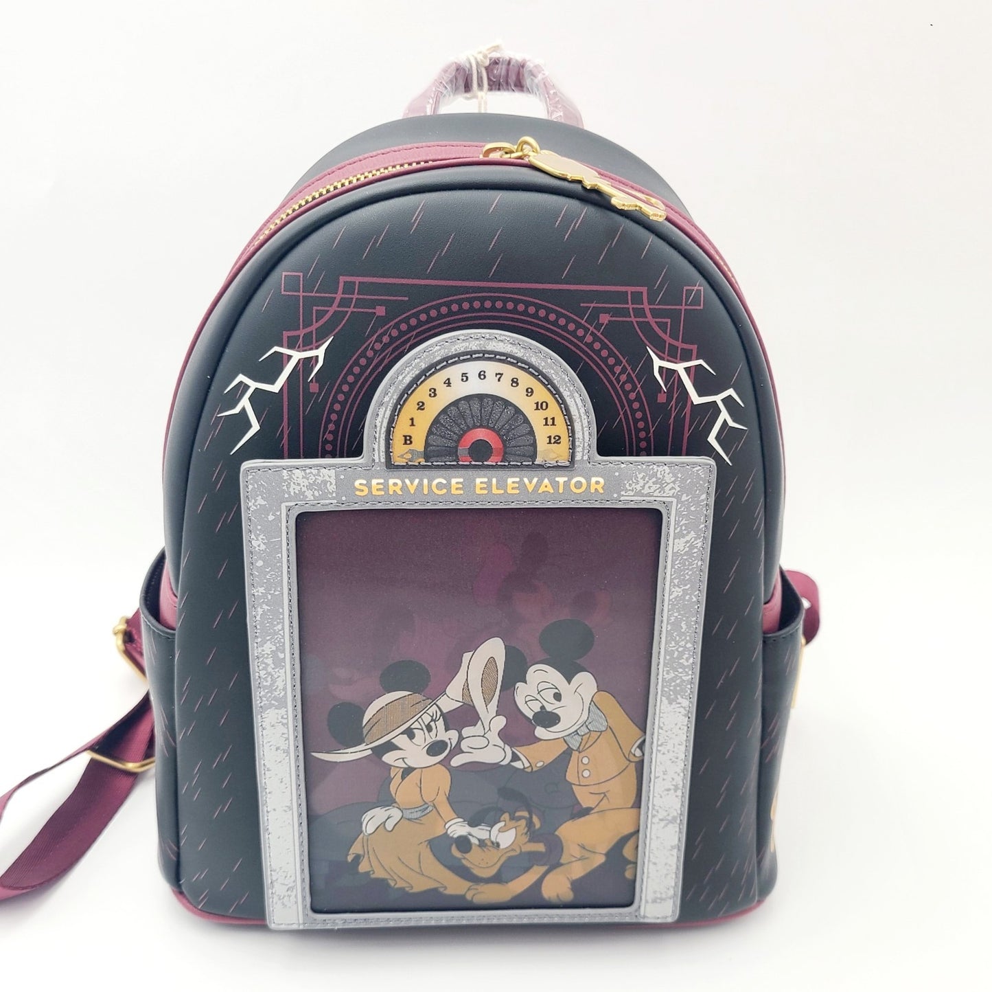 Disney Parks 2026 Loungefly Tower Of Terror Lenticular Backpack Bag Mickey Goofy