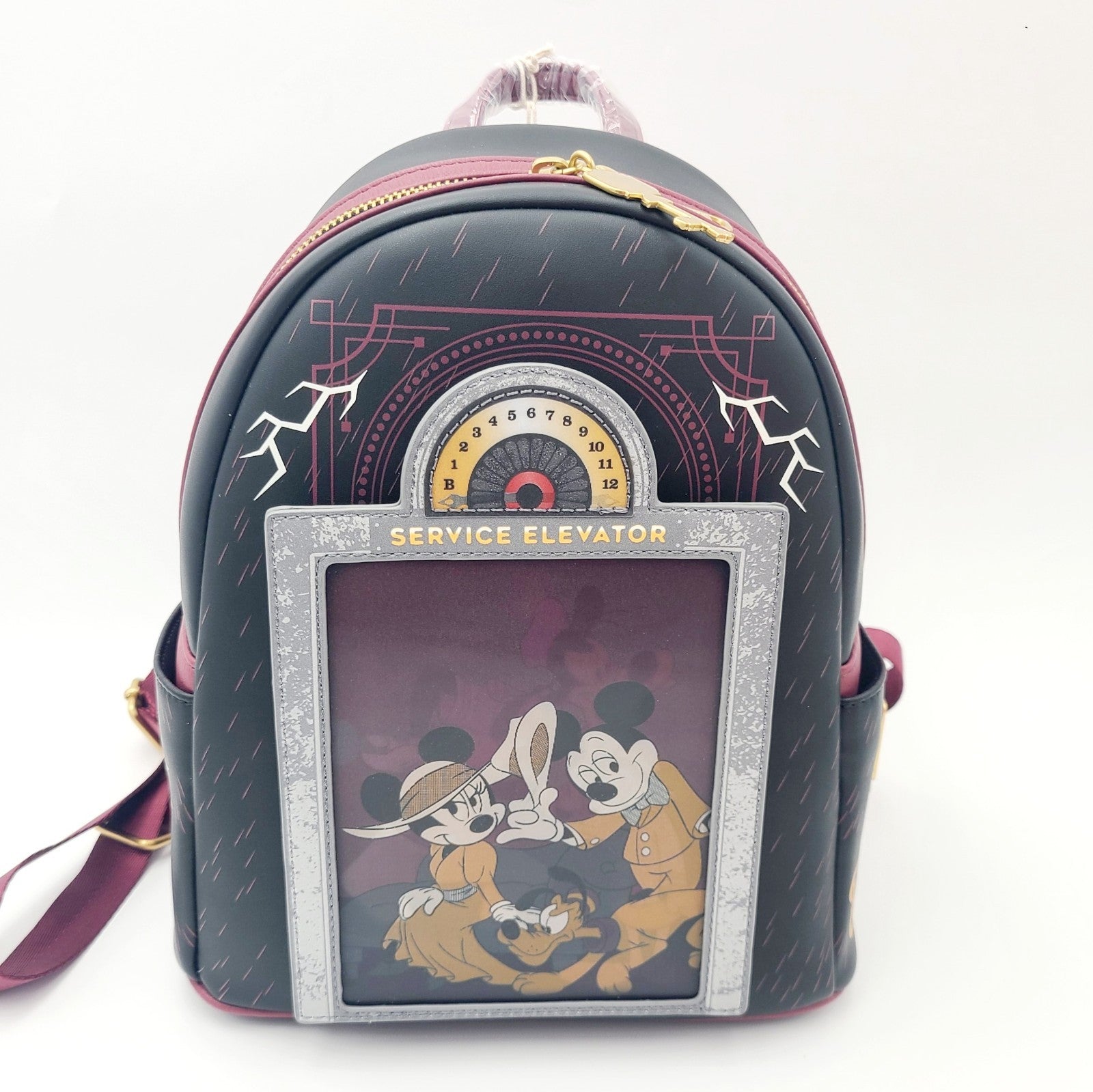 Disney Parks 2026 Loungefly Tower Of Terror Lenticular Backpack Bag Mickey Goofy