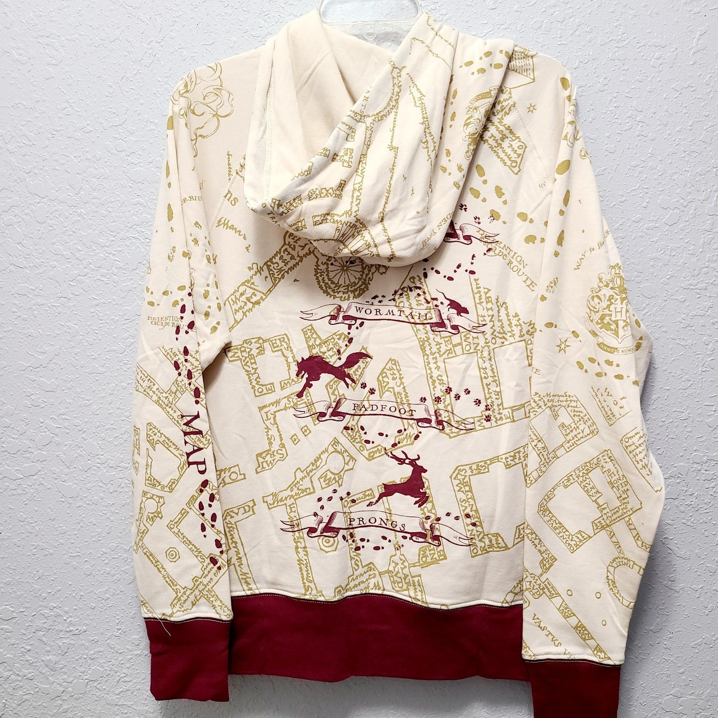 MEDIUM Harry Potter Marauder Map Hoodie Sweatshirt Universal Studio Wizard World